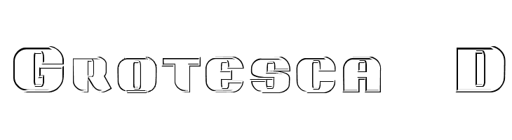Grotesca3-D  font caratteri gratis