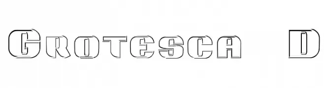 Grotesca3-D  Free Fonts Download