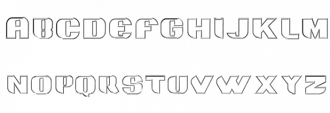 Grotesca3-D خط أحرف كبيرة