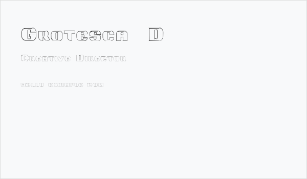 Grotesca3-D Business Card