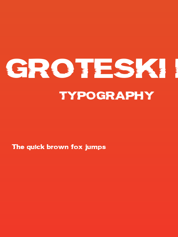 Groteski Bold Poster