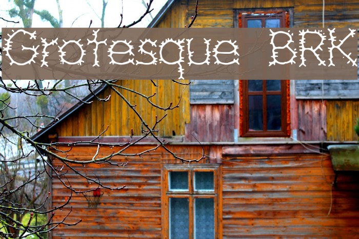 Grotesque BRK Font examples