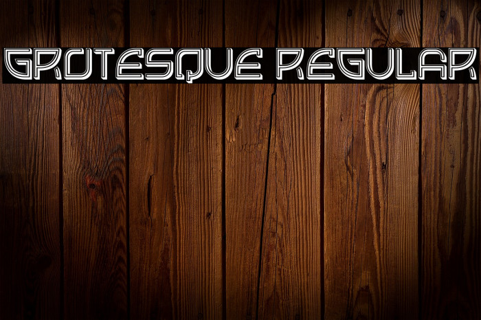 Grotesque Regular Example 1