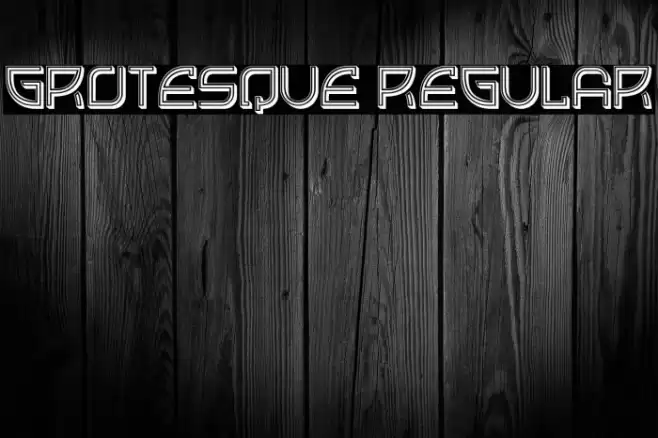Grotesque Regular Font examples