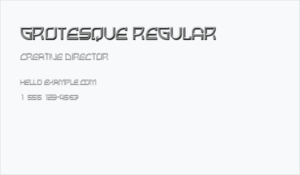 Grotesque Regular Business Card