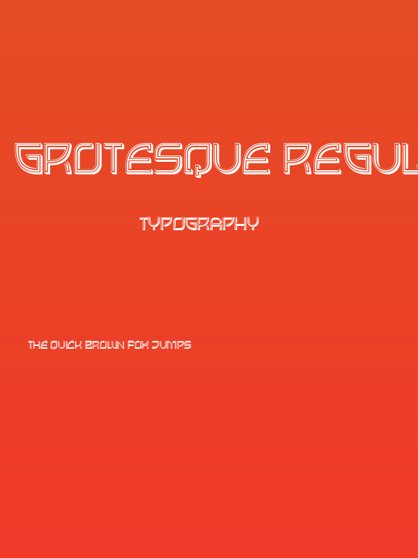 Grotesque Regular Poster