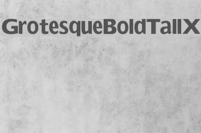 GrotesqueBoldTallX Font examples