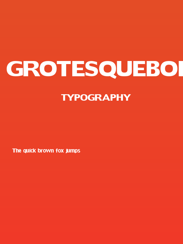 GrotesqueBoldTallX Poster