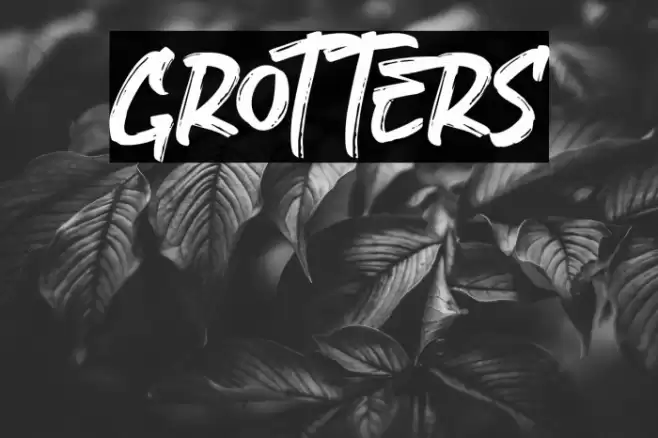 Grotters Font examples