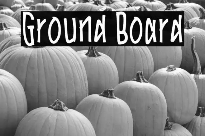 Ground Board Font examples