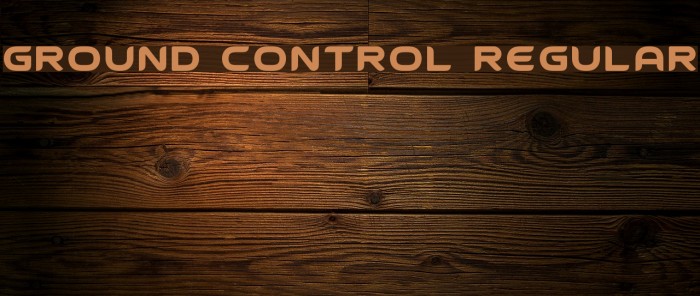 Ground Control Regular Font examples