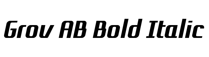 Grov AB Bold Italic  font caratteri gratis