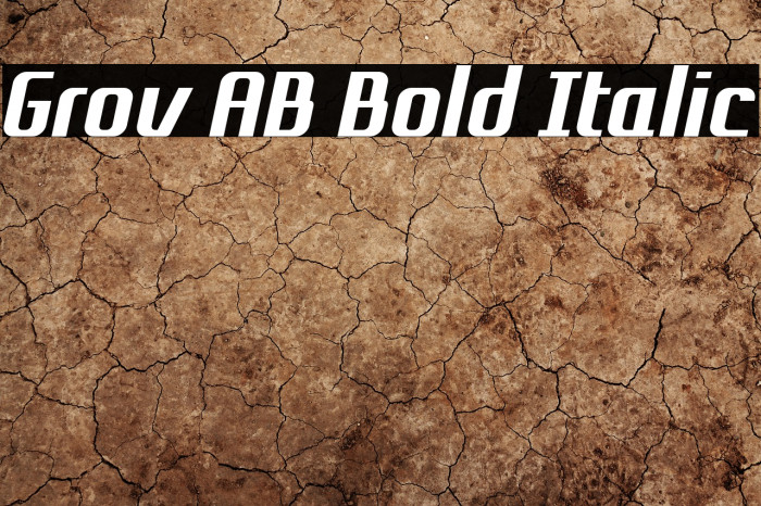 Grov AB Bold Italic Font examples