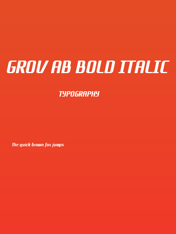 Grov AB Bold Italic Poster