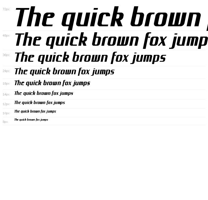 Grov AB Bold Italic Waterfall