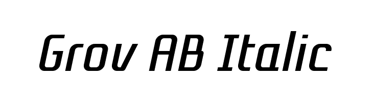 Grov AB Italic  Скачать бесплатные шрифты