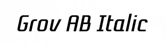 Grov AB Italic  免费字体下载