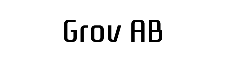 Grov AB  Frei Schriftart Herunterladen