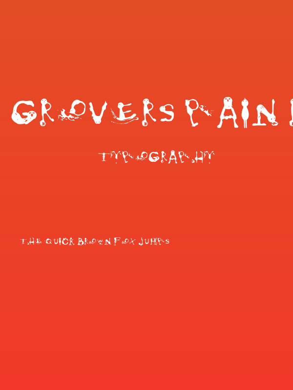 Grovers Pain Regular Poster