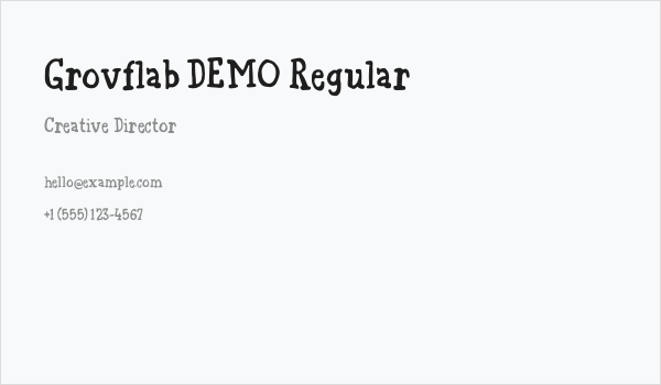 Grovflab DEMO Regular Business Card