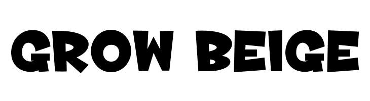 Grow Beige Font