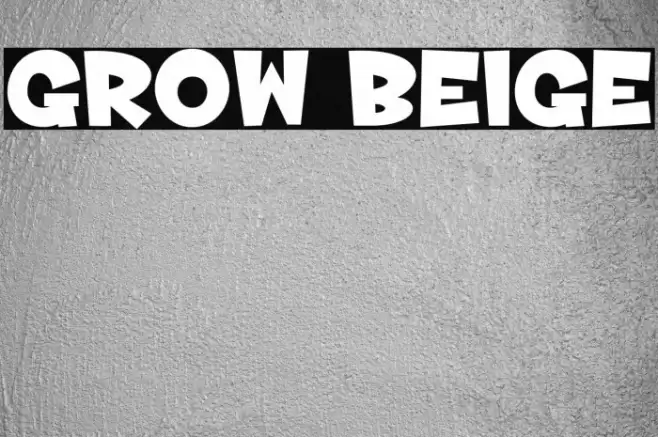 Grow Beige Font examples