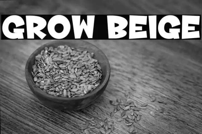 Grow Beige Font examples