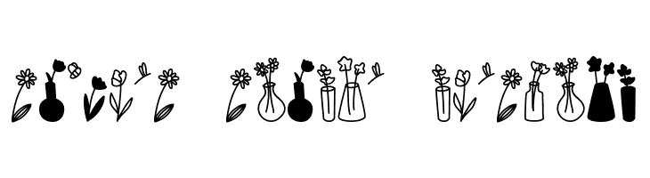 Growing Garden Dingbats  フリーフォントのダウンロード