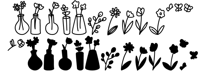 Growing Garden Dingbats Polices MINUSCULES