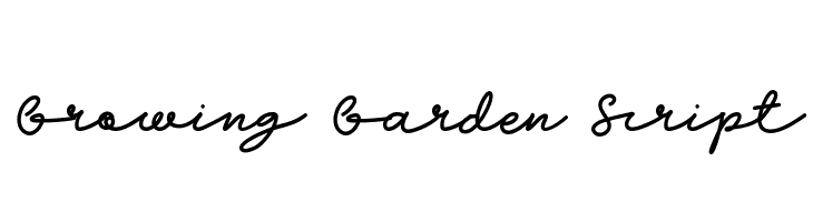 Growing Garden Script フォント