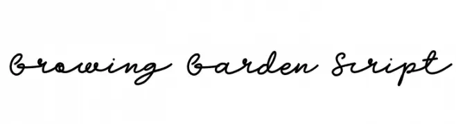 Growing Garden Script  les polices de caractères gratuit tlcharger