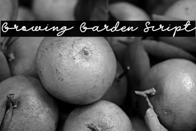 Growing Garden Script फ़ॉन्ट examples