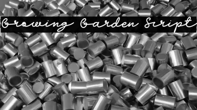 Growing Garden Script फ़ॉन्ट examples