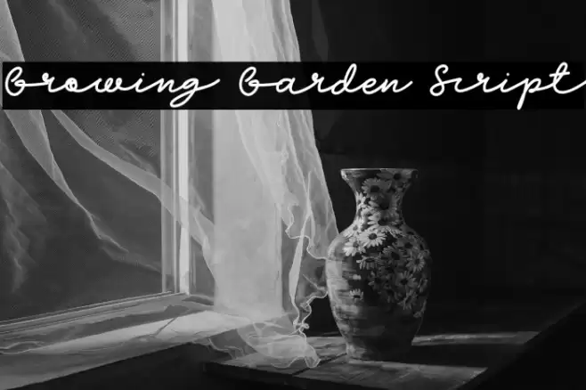 Growing Garden Script फ़ॉन्ट examples