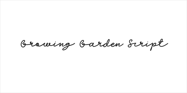 Growing Garden Script Logo