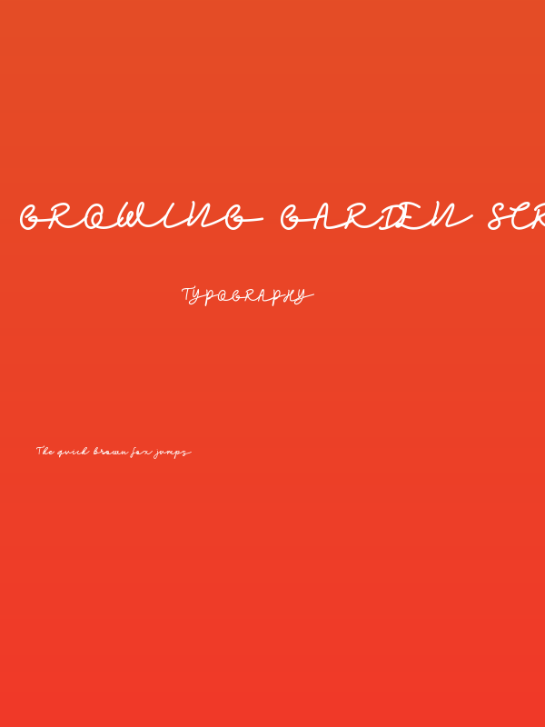 Growing Garden Script Poster