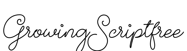 Growing Script free  免费字体下载
