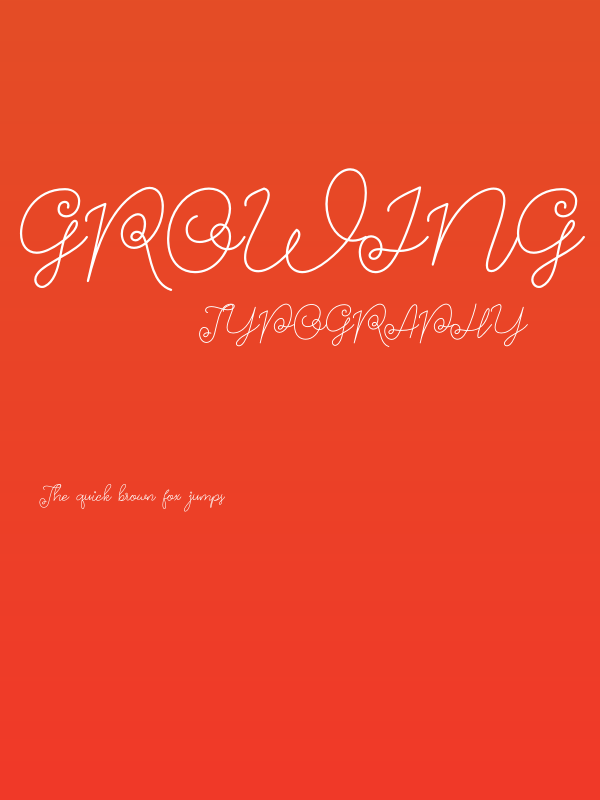Growing Script free Poster
