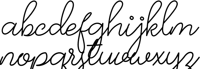 Growing Script free Font LOWERCASE