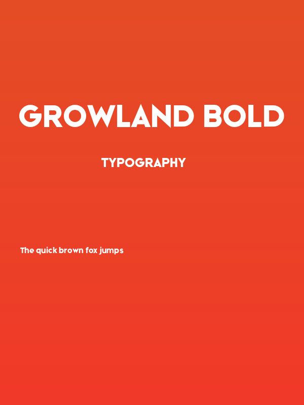 Growland Bold Poster