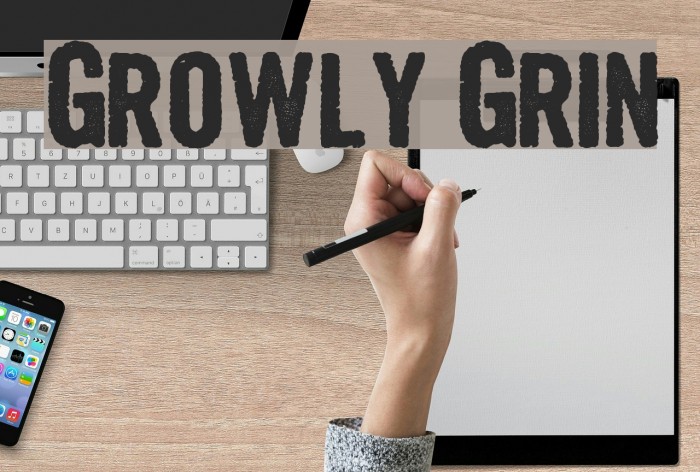 Growly Grin Font examples