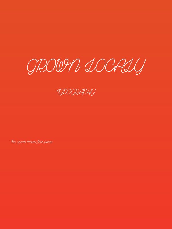 Grown Localy Poster