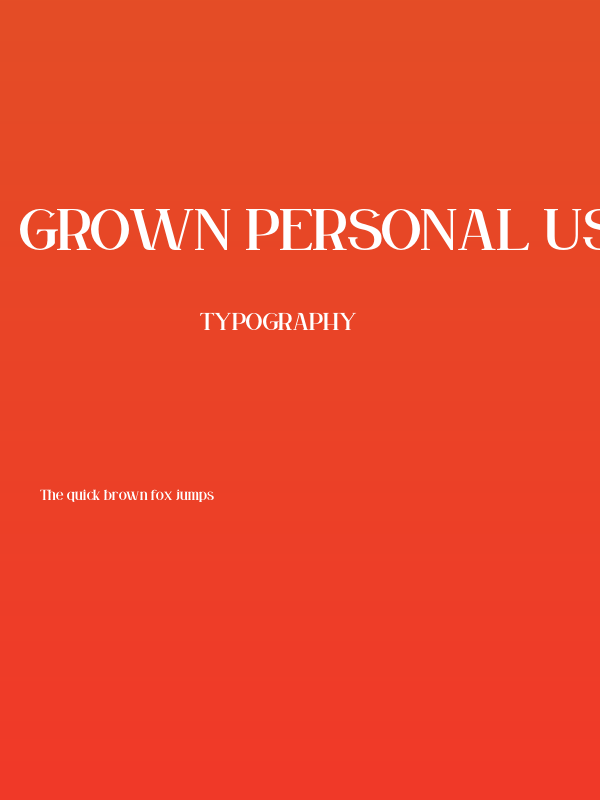 Grown Personal Use Poster