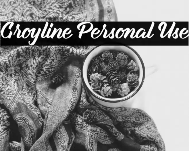 Groyline Personal Use Font examples