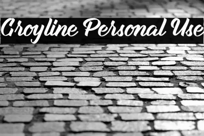 Groyline Personal Use Font examples