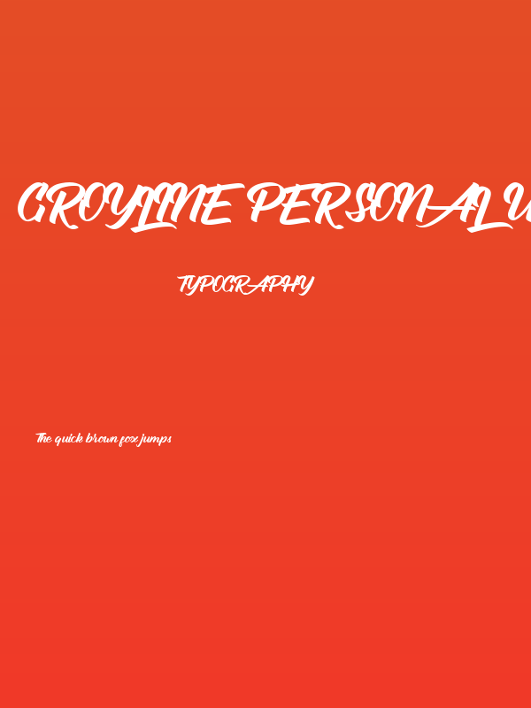 Groyline Personal Use Poster