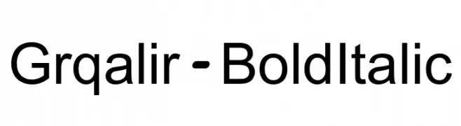 Grqalir-BoldItalic  Frei Schriftart Herunterladen
