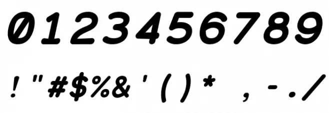 Grqalir-BoldItalic Font OTHER CHARS