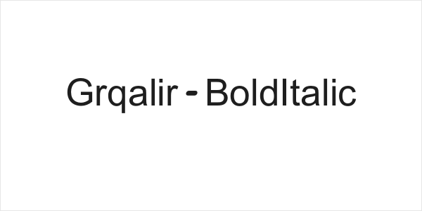 Grqalir-BoldItalic Logo