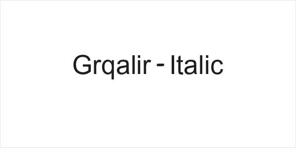 Grqalir-Italic Logo